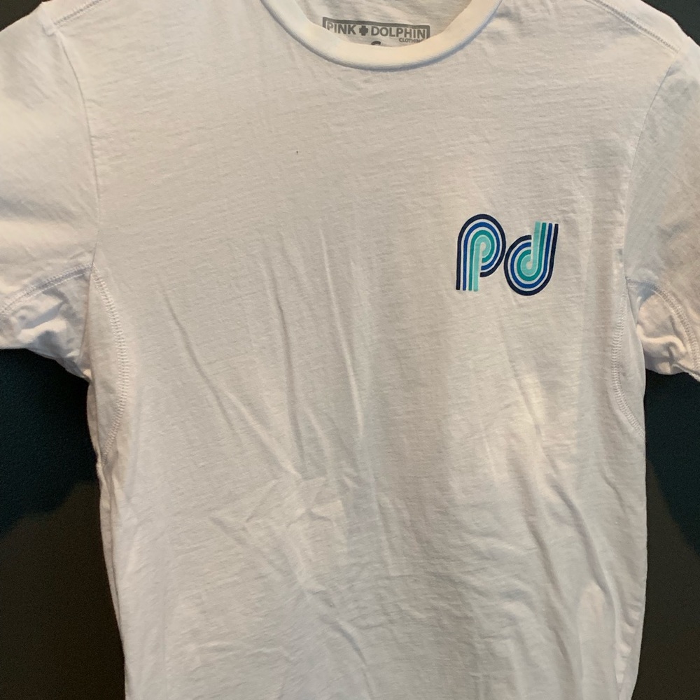 White pink dolphin shirt